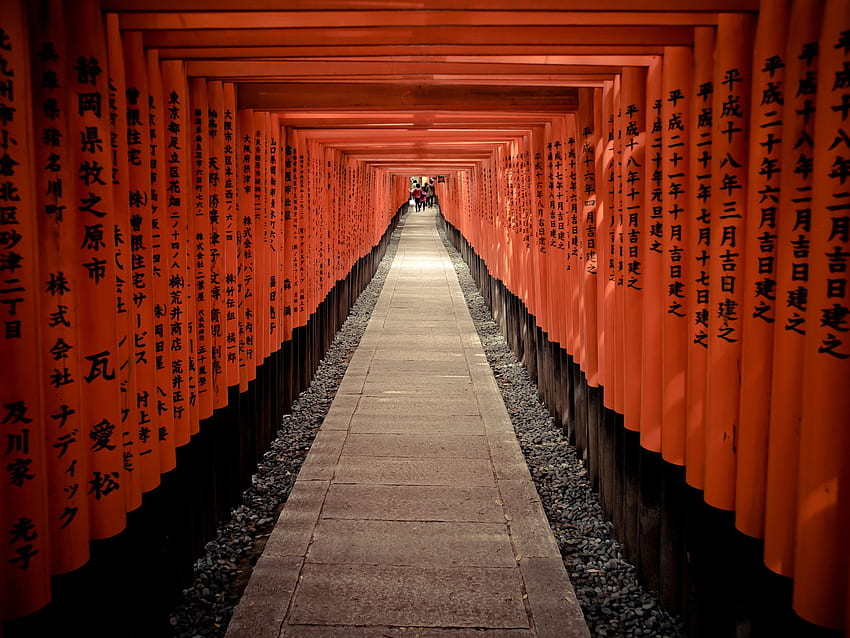 Świątynia Fushimi Inari (1000 bram torii) - Turysta w Japonii Tapeta HD