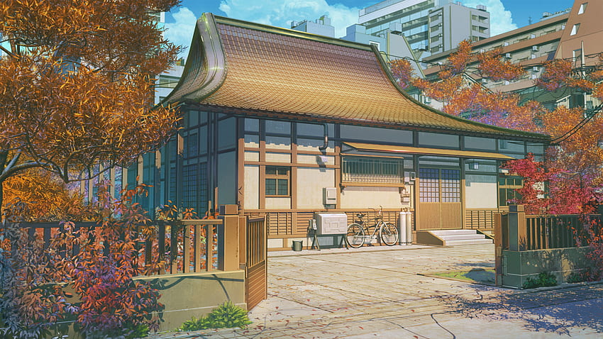 伝統的な日本の家屋 アニメ, アニメ マンション 高画質の壁紙