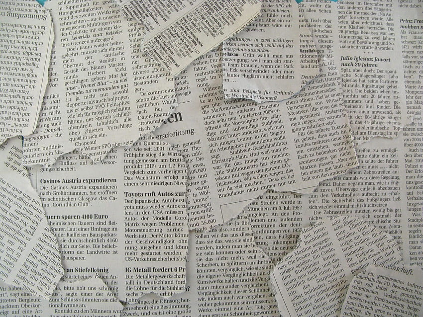 Gazety, tekstura gazety, tło, czarno-biała gazeta Tapeta HD