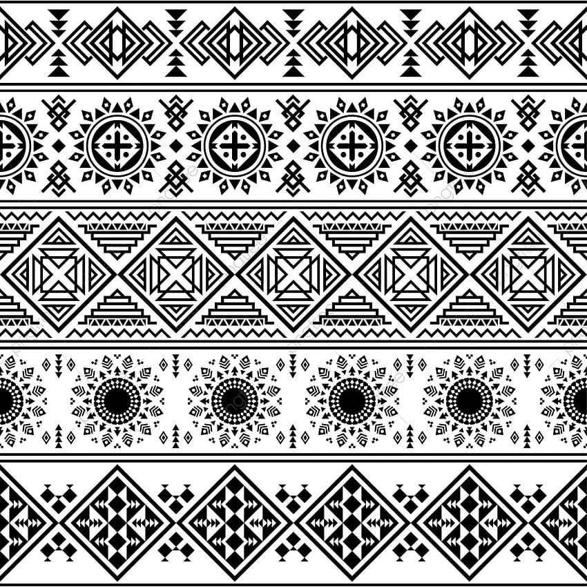 Stammes-geometrisches ethnisches Stammes-Muster, abstraktes, amerikanisches, aztekisches PNG und Vektor mit transparentem Hintergrund für, schwarzes Azteken HD-Handy-Hintergrundbild