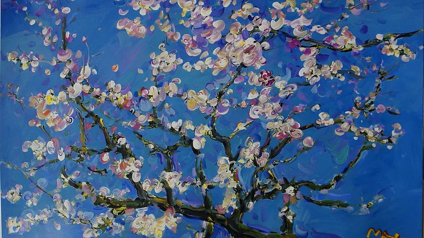 Sanat, ler, Vincent Van Gogh, Çiçeği, Van Gogh Badem Çiçekleri HD duvar kağıdı