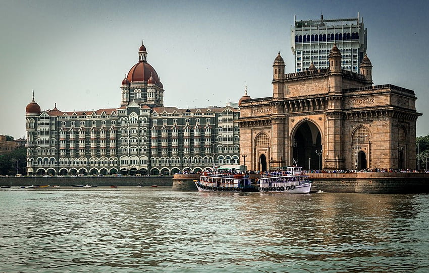 Река, Индия, Архитектура, Река, Архитектура, Мумбай Сити HD тапет
