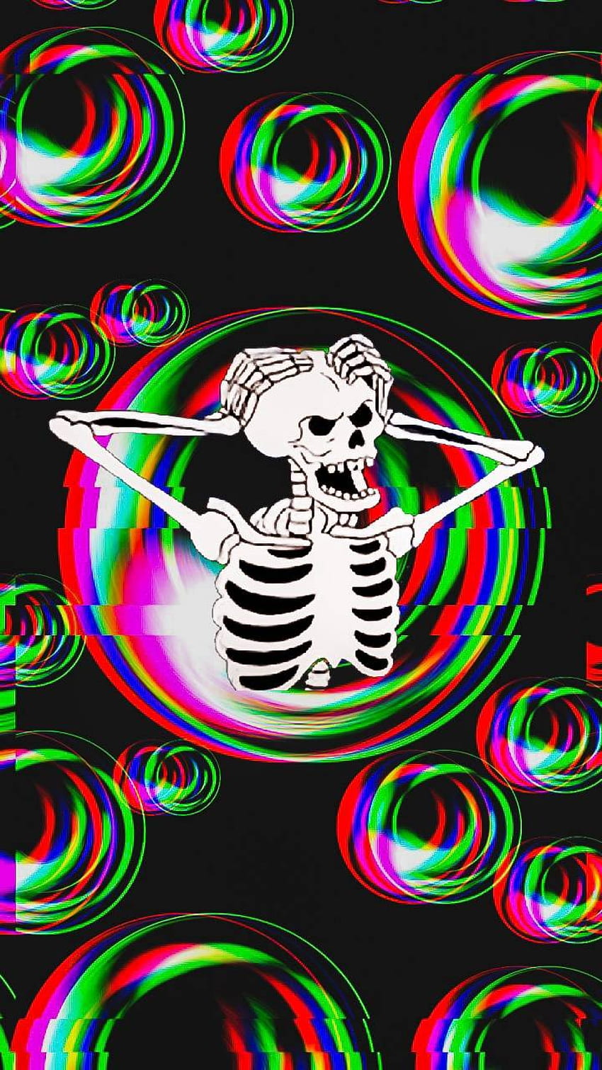 Spooky skeleton, Skeleton Pattern HD phone wallpaper