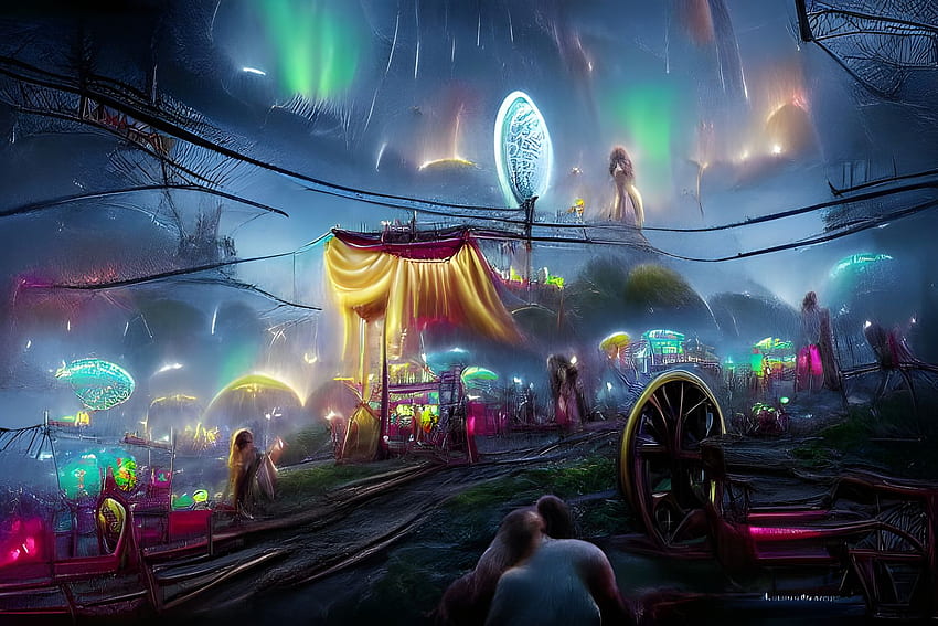 Otherworldly Fairgrounds - AI Generated Artwork HD wallpaper | Pxfuel