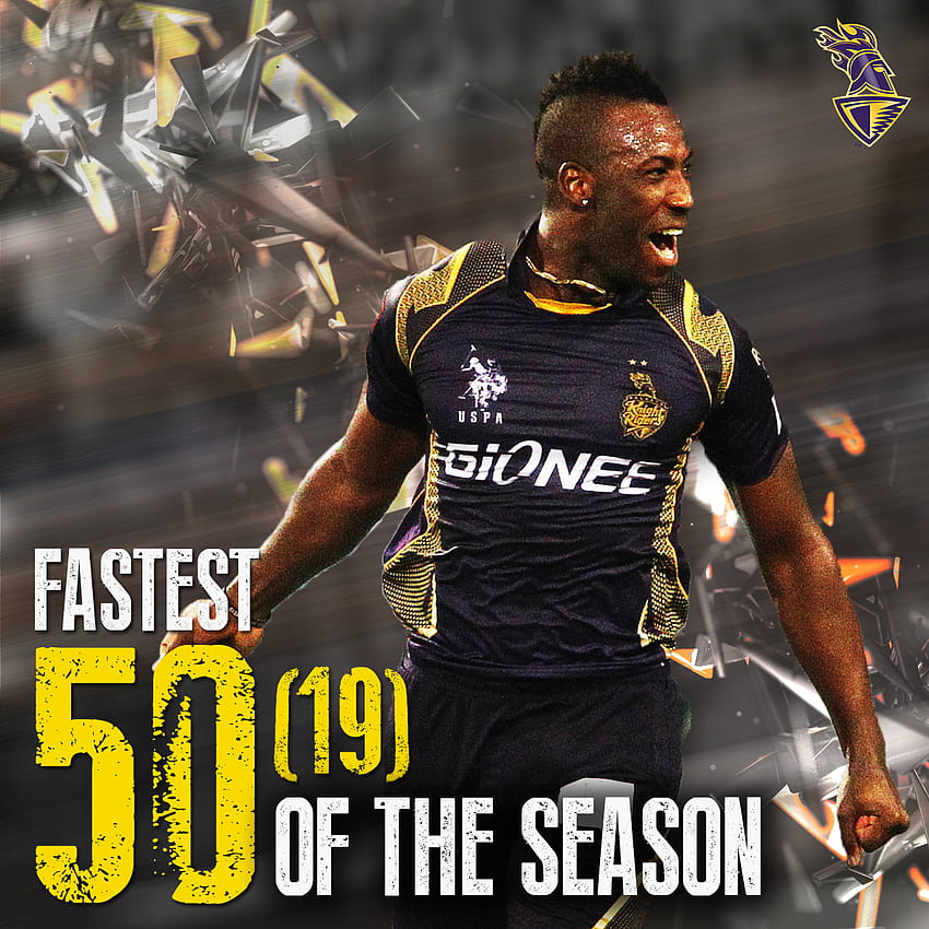 Knight Andre Russell makes the fastest 50 in IPL 2015. Russell HD phone wallpaper