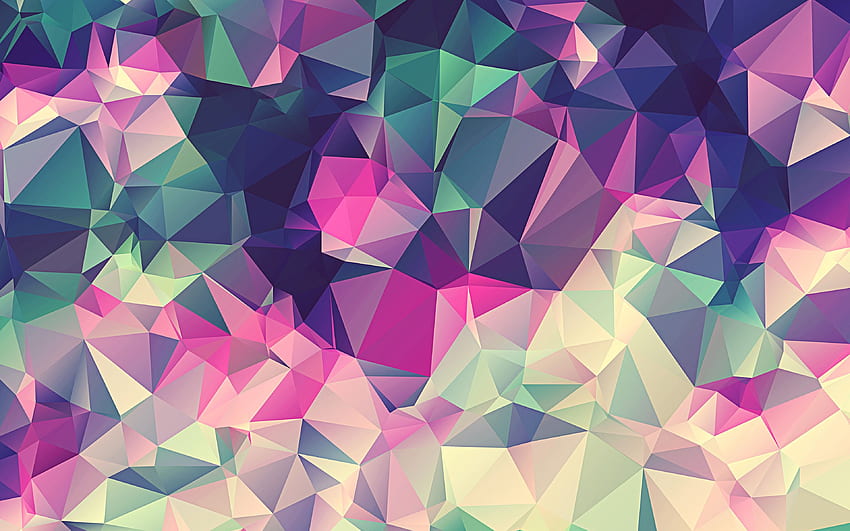 purple low poly background, abstract crystals, creative, colorful background, geometric art, low poly background, geometric shapes, low poly art, low poly patterns HD wallpaper