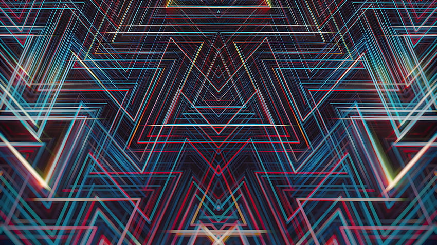 Lines, symmetric geometry, abstract HD wallpaper