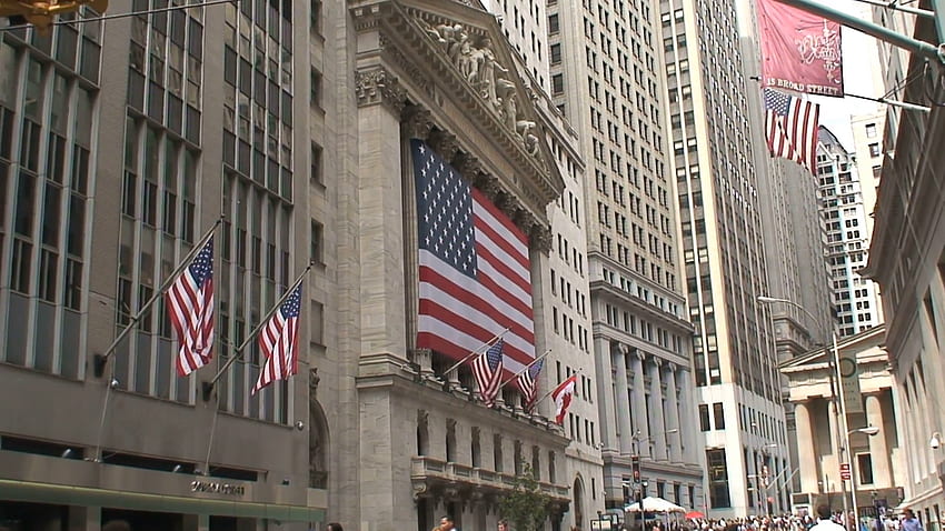 Wall Street Financial District Nowy Jork - Giełda Papierów Wartościowych Tapeta HD