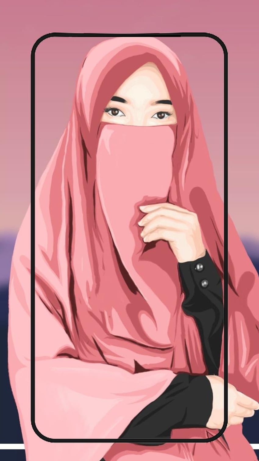Hijab muslima cartoon for Android, Muslim Girl Cartoon HD phone wallpaper