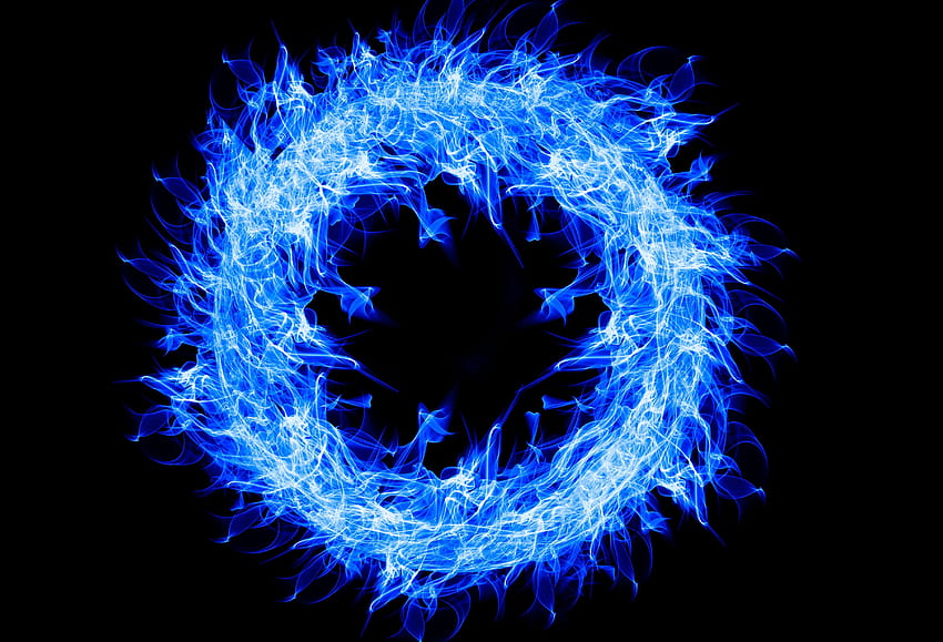 Blue Fire Ring , Creative, , , Background, and , Blue Ring HD wallpaper