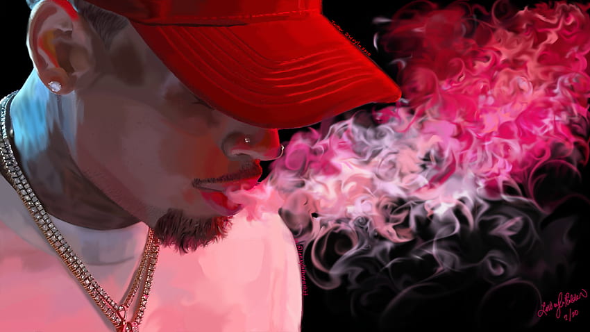 Desenhos Pinturas Digitais, Chris Brown papel de parede HD