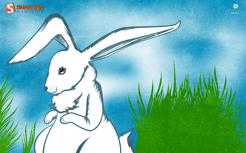 Joyful Easter ? Funny Bunnies And Painted Eggs, Cute Bunny Art HD wallpaper