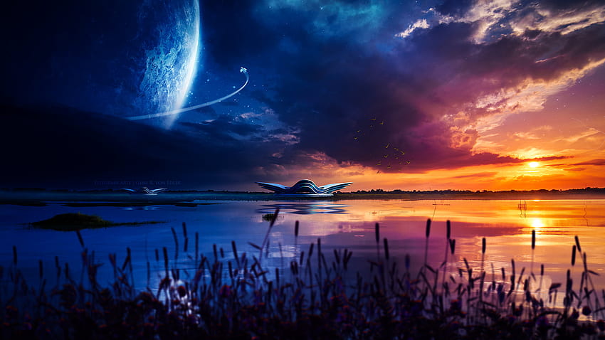 Sci Fi Night Sky , Artist , , and Background HD wallpaper