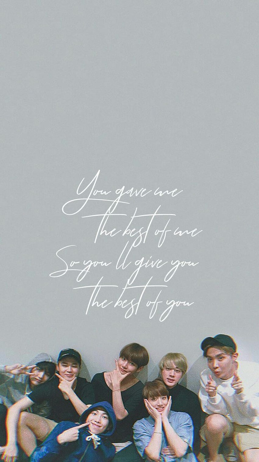 You gave me the best of me, so you'll give you the best of you HD phone wallpaper
