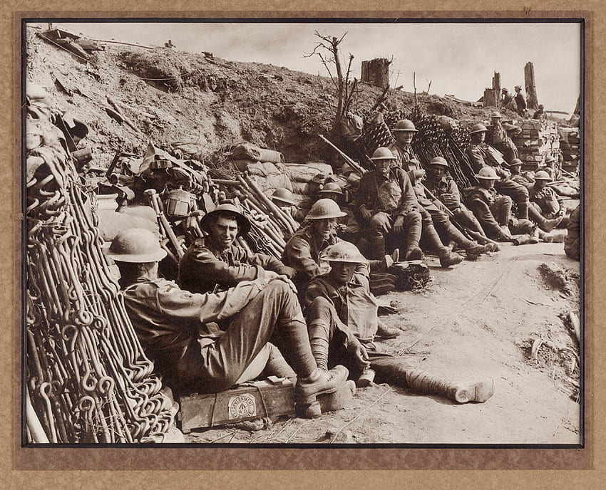 Prima guerra mondiale, trincee, soldati australiani, truppe australiane Sfondo HD