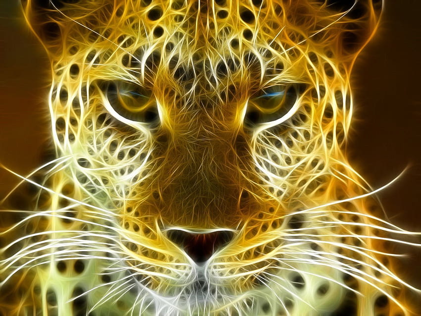 Buy 1Get 1 Coupon BOGO18 Tiger Fractal Neon Modern. Etsy. Big cats art, Animal , Animals, Neon Leopard HD wallpaper