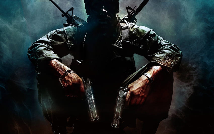 Les pistolets de chasse des soldats militaires luttent contre les armes de guerre des gangs de bravoure. Meilleur jeu , Jeux , Call of duty, Black Soldier Fond d'écran HD