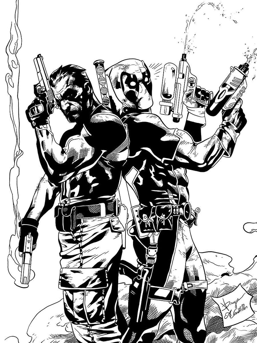 Punisher and Deadpool Inks HD phone wallpaper | Pxfuel