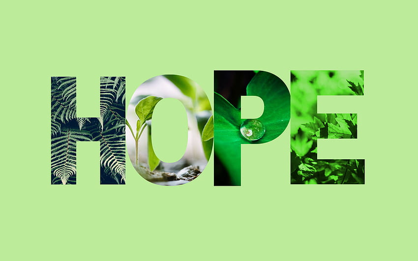 Hope Themed Christian, Green Letter HD wallpaper
