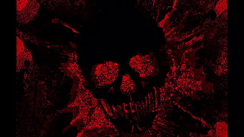 Blood red skull Video HD wallpaper