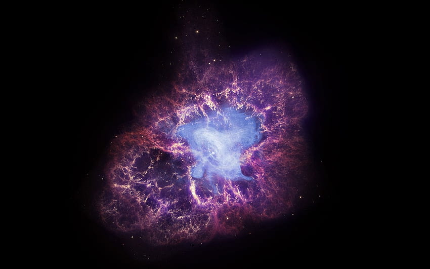 Nebula Ungu Terhadap Ruang Hitam, Ruang Ungu Gelap Wallpaper HD