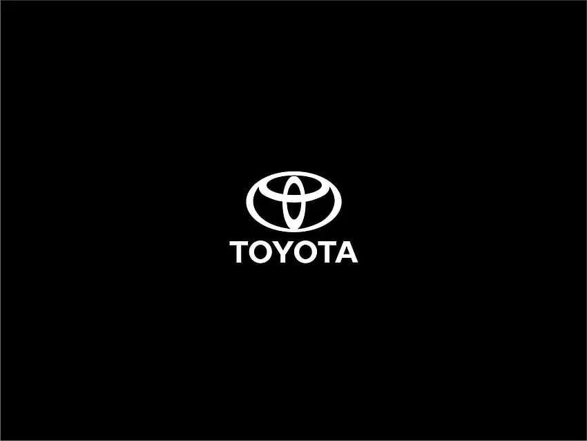 Toyota-Logo, schwarzer Toyota HD-Hintergrundbild