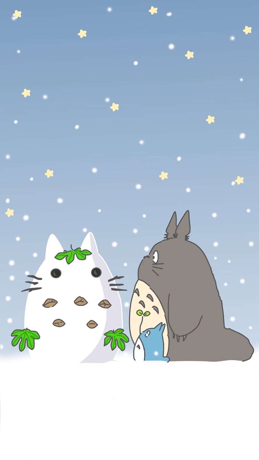 Totoro'da Kristin W. Ghibli sanatı, Totoro, Komşum totoro, Kış Totoro HD telefon duvar kağıdı