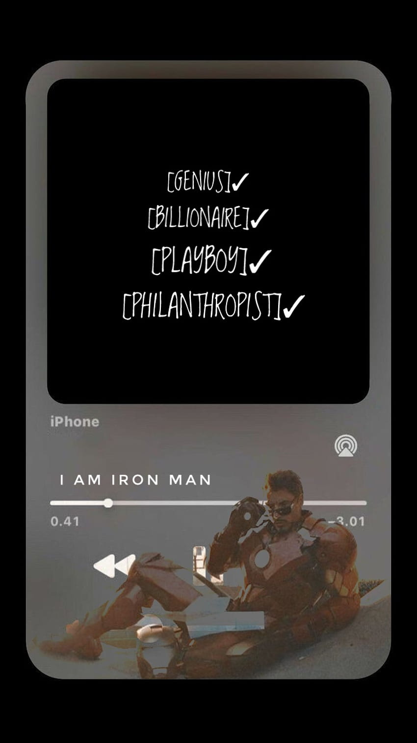 Soy Iron Man, Tony, Música, Tony-Stark, Iron-Man, Marvel, Stark fondo de pantalla del teléfono