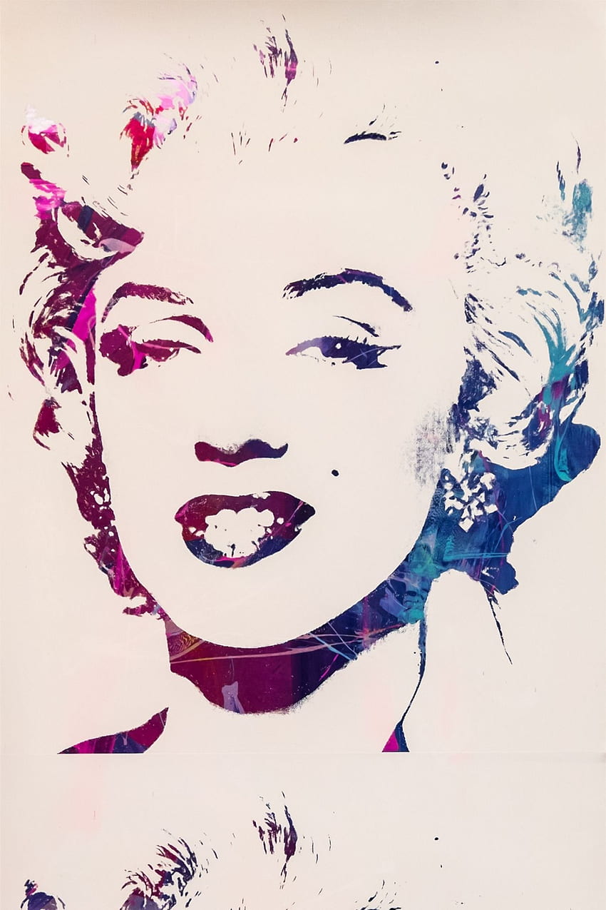 Marilyn Monoprint · Ароматна хартия, Marilyn Monroe Pop Art HD тапет за телефон