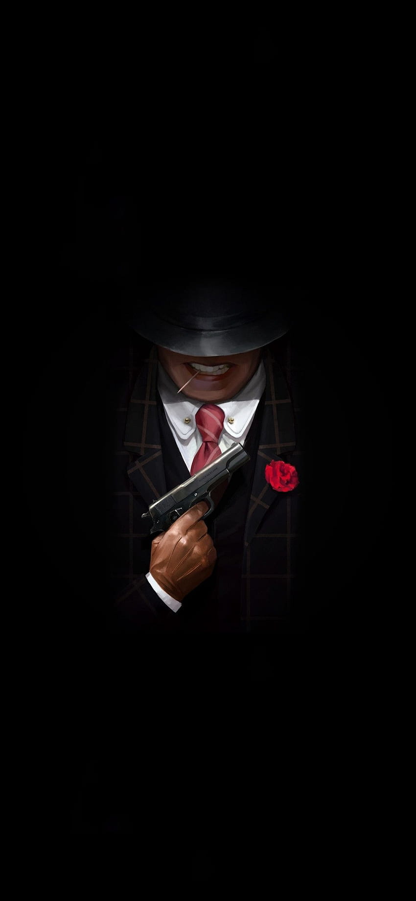 Gangster Avec Pistolet Minimal - Pistolet Fond d'écran de téléphone HD