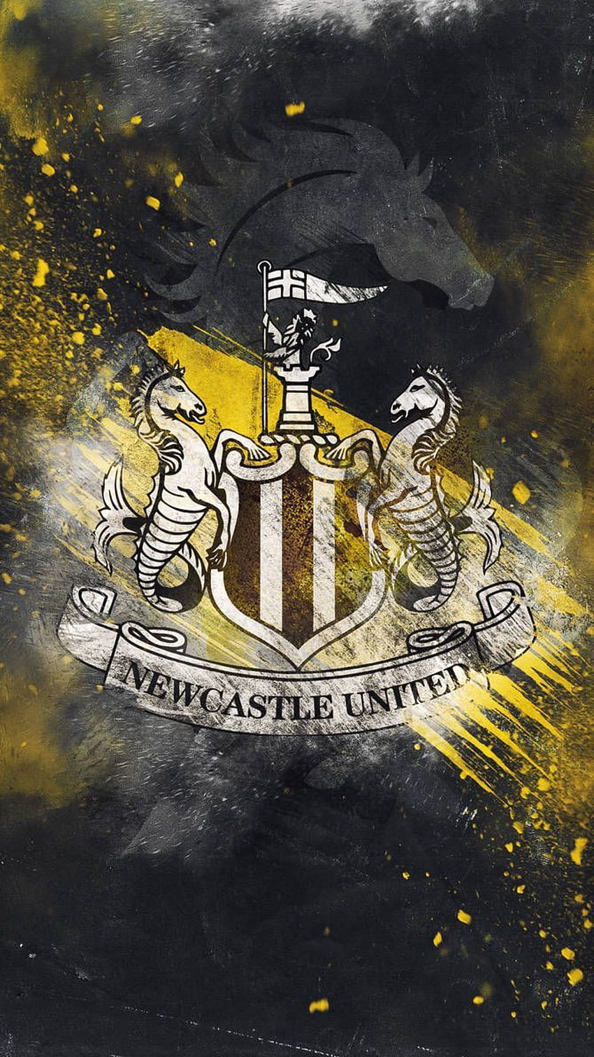 Logotipo del Newcastle United, NUFC fondo de pantalla del teléfono