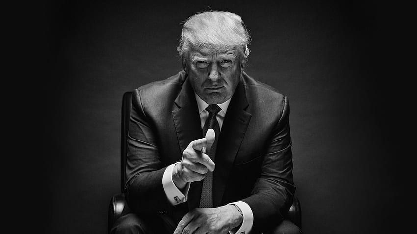 Donald Trump Cool Screen Background Data Src Trump Pointing Black And White Tip HD wallpaper