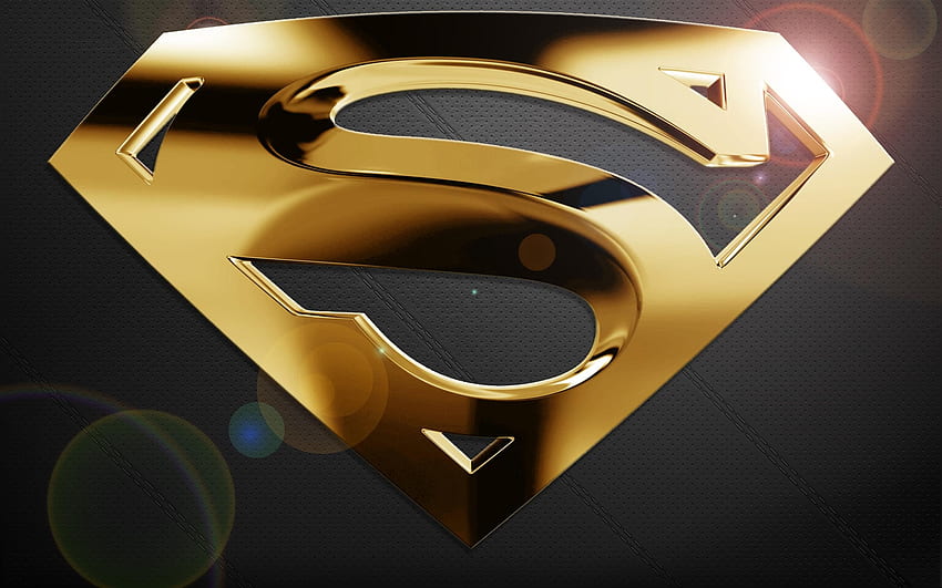 Schwarzer Supermann. blaues Batman-Logo Superman 3D HD-Hintergrundbild