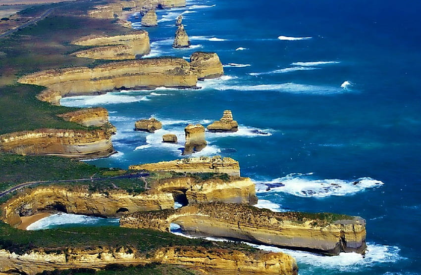 호주의 아름다운 해안선, 자연, 호주, 물, 아름다움 HD 월페이퍼