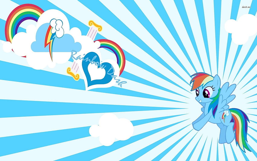 Rainbow Dash in the sky - My Little Pony - Cartoon HD wallpaper