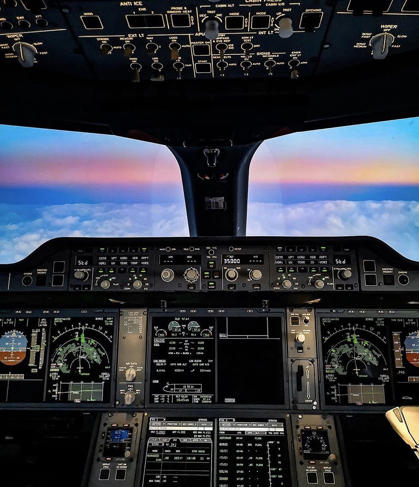 มุมมองห้องนักบินของ Aeronews: A350 1000 Qatar Airways : ✈️ วอลล์เปเปอร์โทรศัพท์ HD