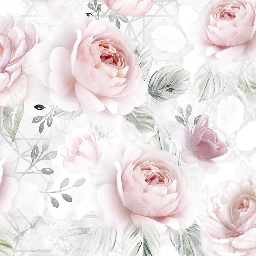Graham & Brown. Lila Floral Blush Rosa. 106942 – WonderWall por Nobletts. Blush, floral, aquarela floral Papel de parede de celular HD