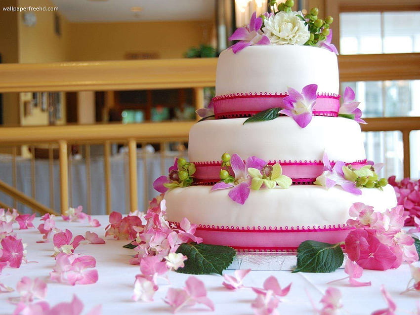 Pembe Düğün Pastaları . Büyük doğum günü pastası, Mutlu doğum günü pastası, Birtay pastası HD duvar kağıdı