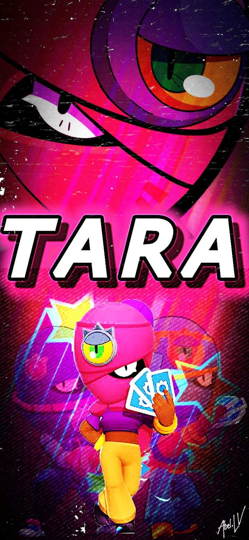 Brawl Stars Tara, magenta, Cartas, Un ojo, Rose, Brawl Stars HD phone wallpaper