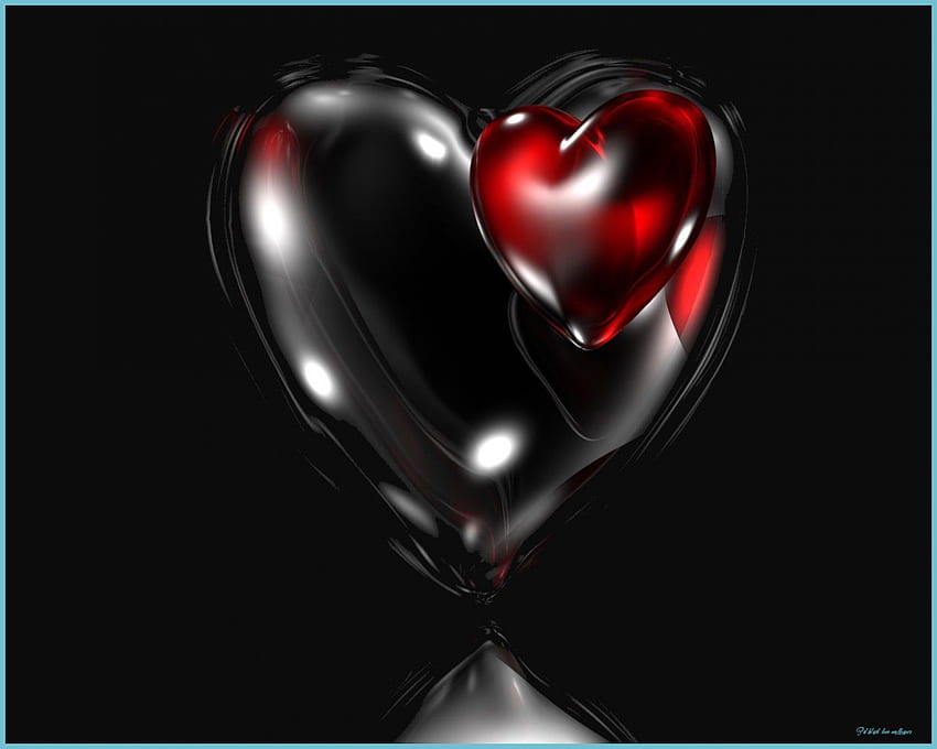 HD wallpaper Love Pain Vv heart black heart 3d and abstract  Wallpaper  Flare