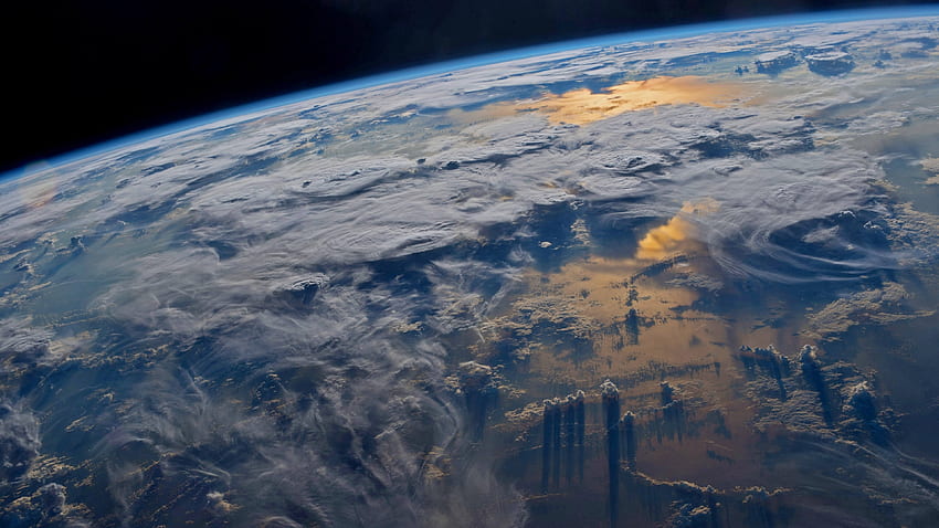 Earth from space, surface, clouds, nature HD wallpaper