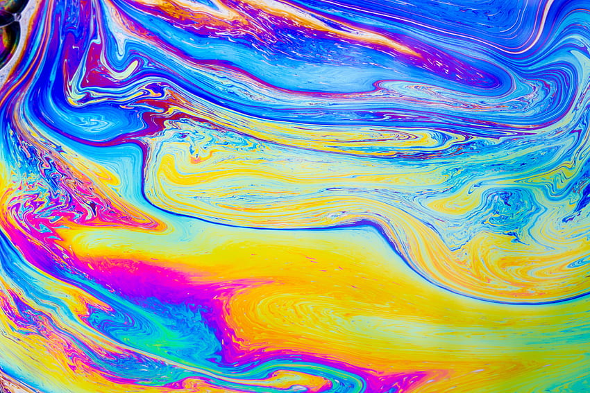 Abstract, Bright, Multicolored, Motley, Lines, Paint, Wavy HD wallpaper