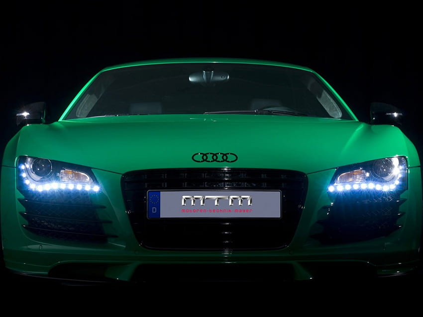 Audi R8 MTM V8 FSI 2008, r8, mtm, 2008, fsi, hijau, audi, v8 Wallpaper HD