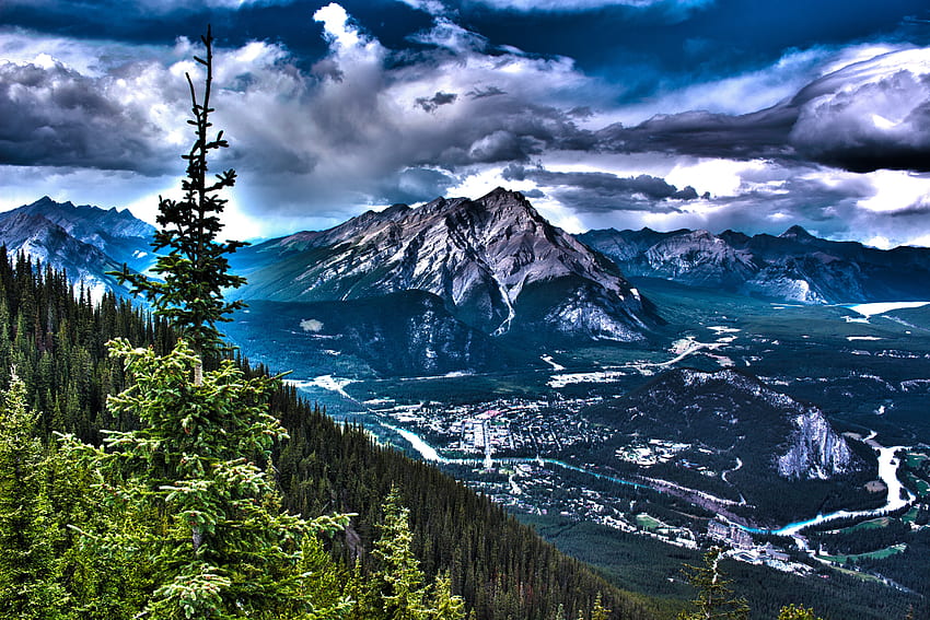 Doğa, Dağlar, Kayaçlar, Kanada, r HD duvar kağıdı