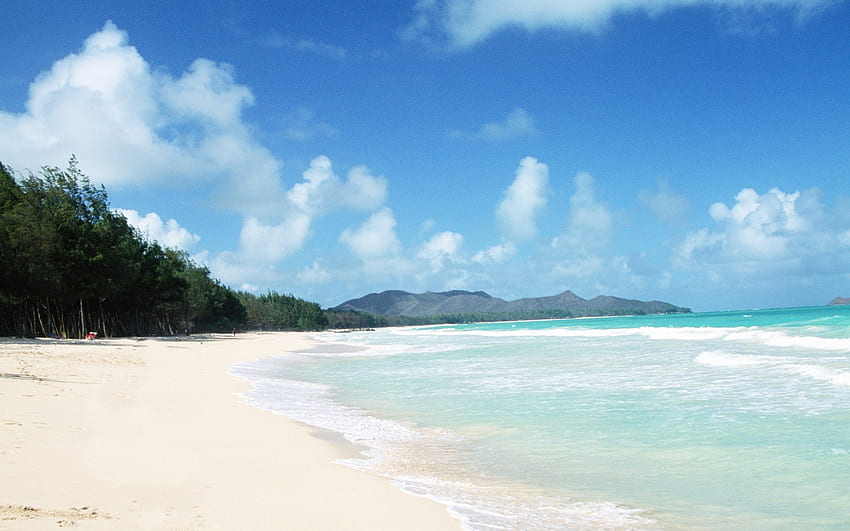 atemberaubend schöner Computerhintergrund : schöne Grafik einer einsamen tropischen Insel HD-Hintergrundbild
