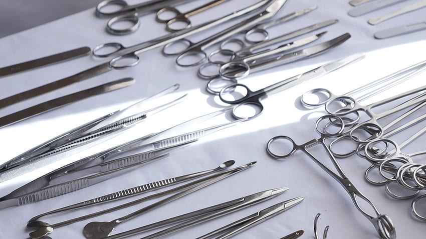 Instrumenty chirurgiczne i narzędzia w sali operacyjnej Wideo, chirurgia jamy ustnej Tapeta HD