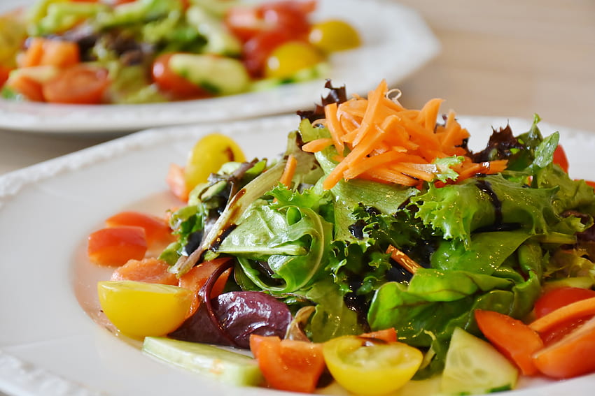Food, Leaves, Tomatoes, Salad, Carrot HD wallpaper