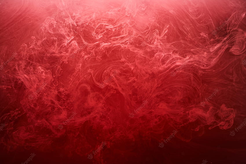 Premium . Abstract red ocean background, ruby paints in water ...