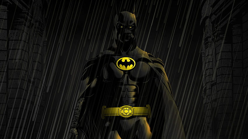 batman, gelap, hujan, karya seni, ganda, 2048X1152 Batman Wallpaper HD