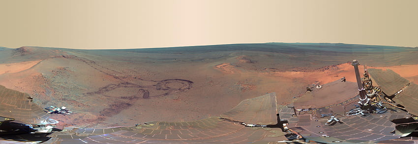 Przestrzeń . „Greeley Panorama” z Piątego Marsjanina Opportunity, NASA Mars Tapeta HD